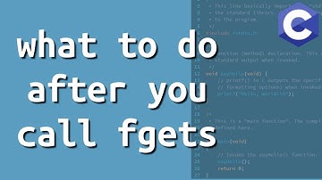 What to do after you call fgets { C Programming }