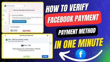 How to verify facebook payment method in 1 minute
