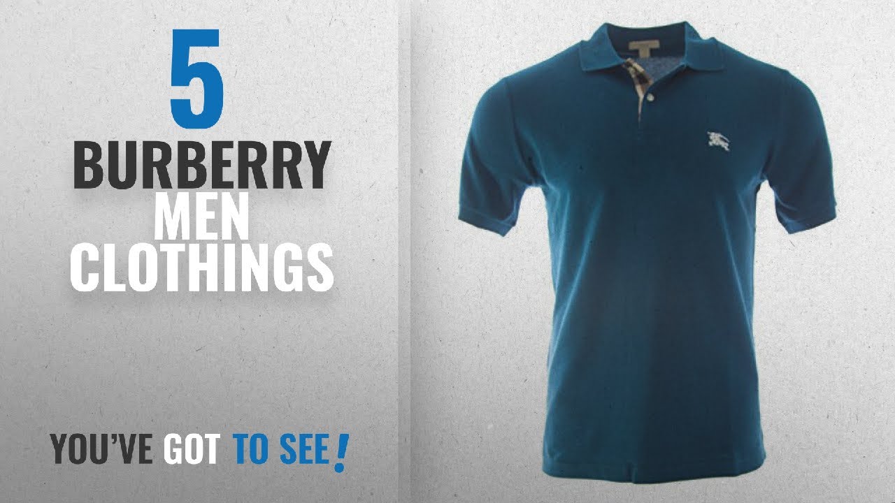 Top 10 Burberry Men Clothings [ Winter 2018 ]: Burberry Brit Men's Check Placket Polo Shirt Medium