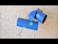 DIY dog puppet from roll paper. إصنع من كرتون الحمام كلب متحرك