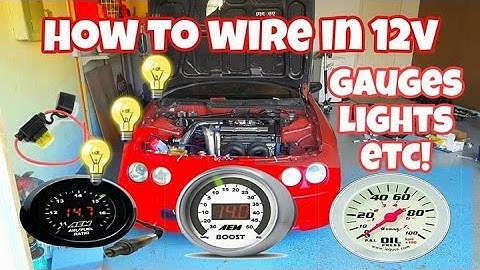 HOW TO WIRE IN A 12V POSITIVE  !! Gauges Lights Accesories!!