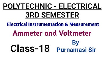 EIM ! Ammeter & voltmeter ! mc & mi type instrument ! class 18 ! chapter 2