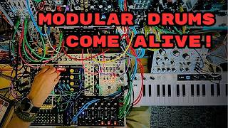 Squarp Rample drum sequencing | Modular synth drum jam  #synthjam #eurorackmodular