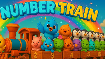 “Number Train Song for Kids | Count 1 to 10 with Animals 🚂🐵🐱🐧 | Fun 3D Learning Song” | Kabadimelon