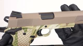 NUPROL 1911 MEU Raven GAZ 6mm Blowback Full Metal Tan/Camo 0.9J PG3249 #dmdiffusion