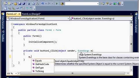 Windows Forms Application using C# VS2010