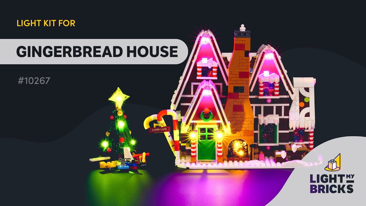 LIGHT MY BRICKS Gingerbread House 10267 Light Kit Video Demonstration light-my-bricks-gingerbread-house-10267-light-kit-video-demonstration