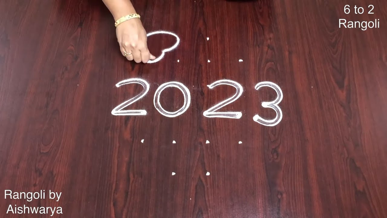 New Model Year Muggulu 6 to 2 Rangoli