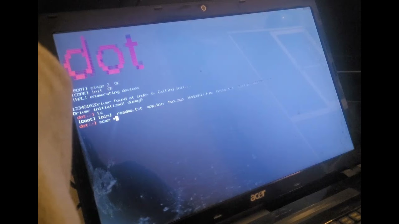trying out my kernel on an old laptop