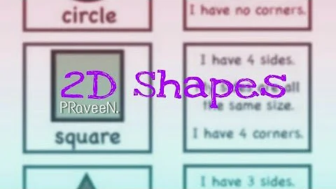 2D Shapes - Triangle , Square, Rectangle, Circle...By PRaveeN SHarMa.