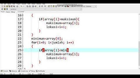 Pencarian nilai maksimum dan minimum C/C++