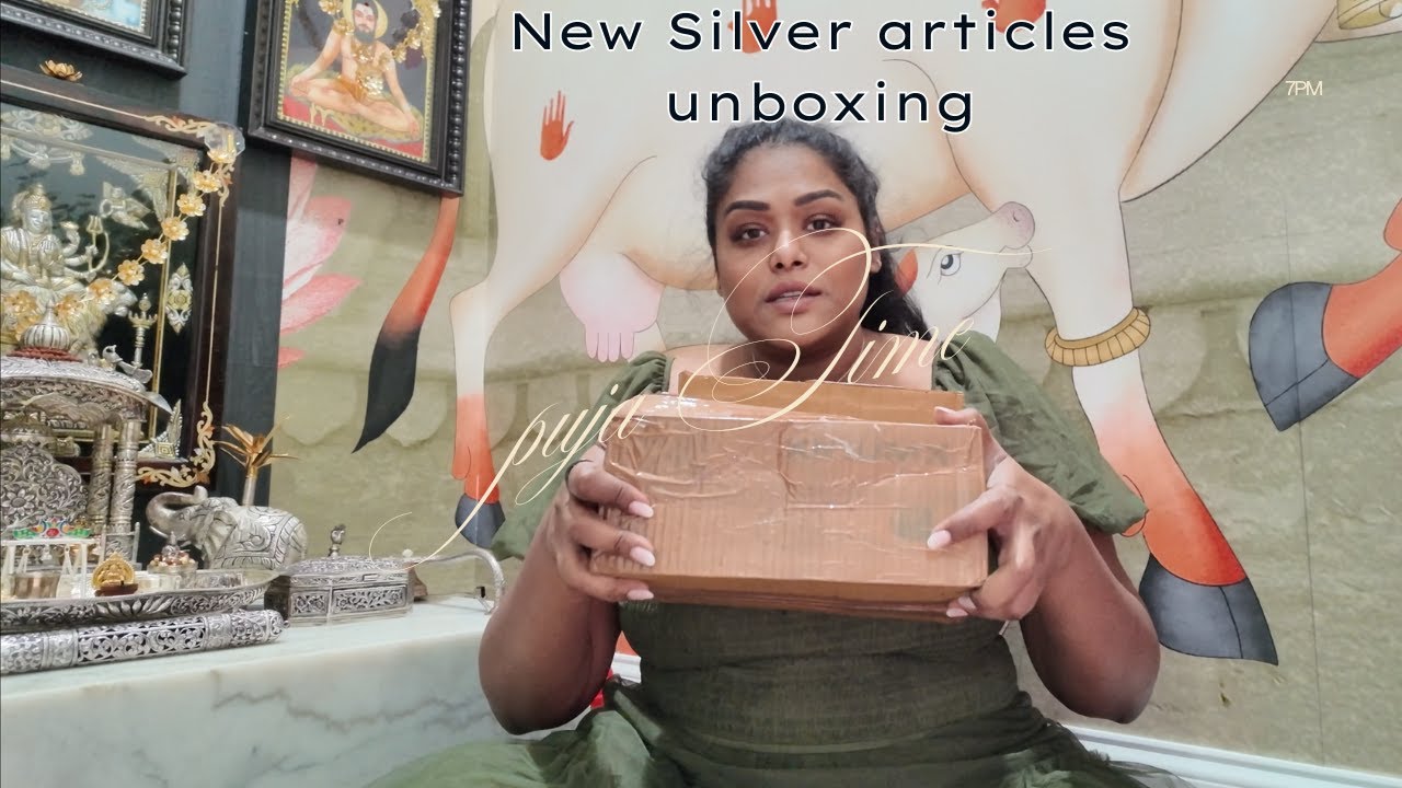 New Silver Articles Unboxing ✨ | Puja Time at Home 🪔 | Auspicious Vibes
