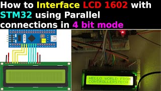 Interface LCD 1602 with STM32 || Parallel Connection || 4 bit mode || noI2C