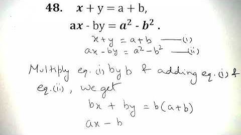 CLASS 10:R.S Agarwal | Ex 3B | Question No. 48 | Ch 3 | Linear equations in two variables |||