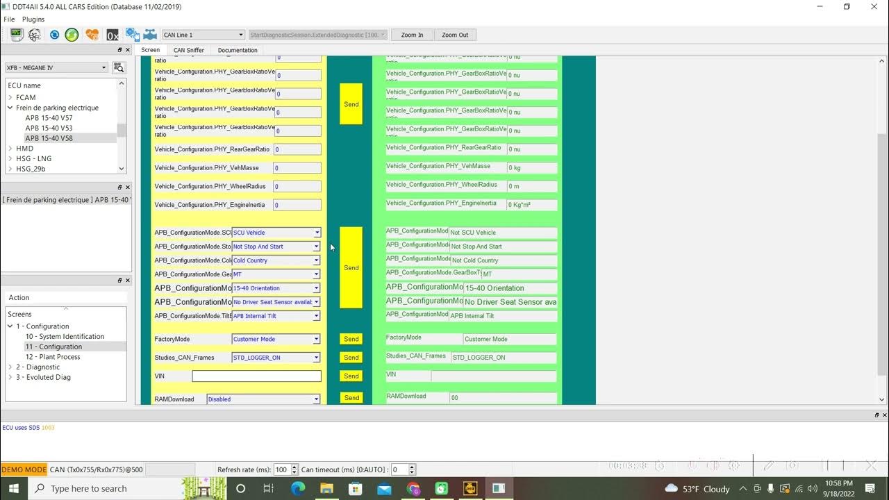 DDT4ALL How to Disable the automatic parking brake on Renault Megane 4