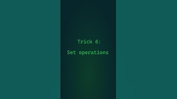 Python Set Trick #coding #automation #programming #snakebyte #python #cleancode  #learnpython