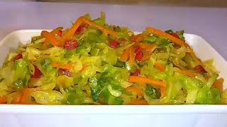 Healthy Cabbage 🥬 Recipe/No Water Added, Cabbage Stir Fry/South African Recipe/Food We Eat by Mukovhe Makhwedzha 4,761 views 2 years ago 4 minutes, 48 seconds