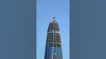 Luffing tower crane dismantled | Ningbo Center Building |Tower Crane dismantling