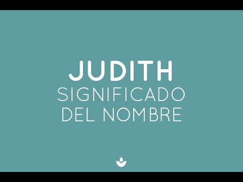 Video: ¿Qué significa el nombre yehudit?