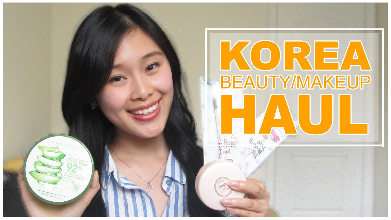 Korea Makeup  Beauty Haul   Innisfree Etude House Nature Republic etc