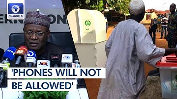 [Full Video] 2023 Elections: Voters Not Allowed To Enter Voting Cubicles With Phones – INEC