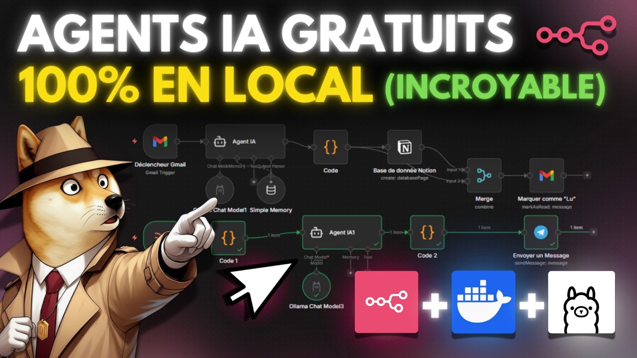 Comment Créer des Agents IA GRATUITEMENT Entièrement en Local (n8n, Ollama & Docker)