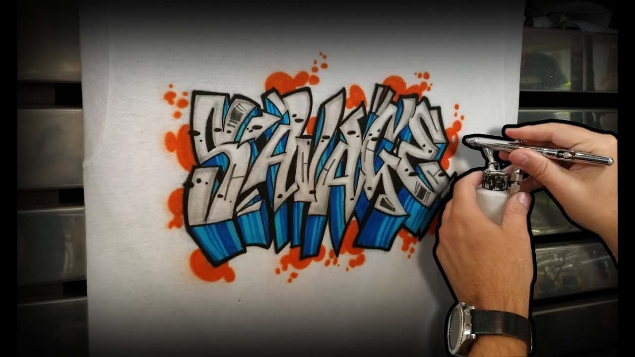 Graffiti airbrush shirt YouTube