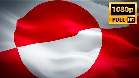 Erfalasorput waving flag. National 3d Nuuk flag waving. Sign of Denmark. Greenland flag Full HD
