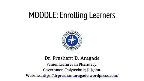 3  MOODLE Self enrollment Method by Dr  Prashant Aragade