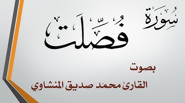 041 سورة فصلت .. محمد صديق المنشاوي