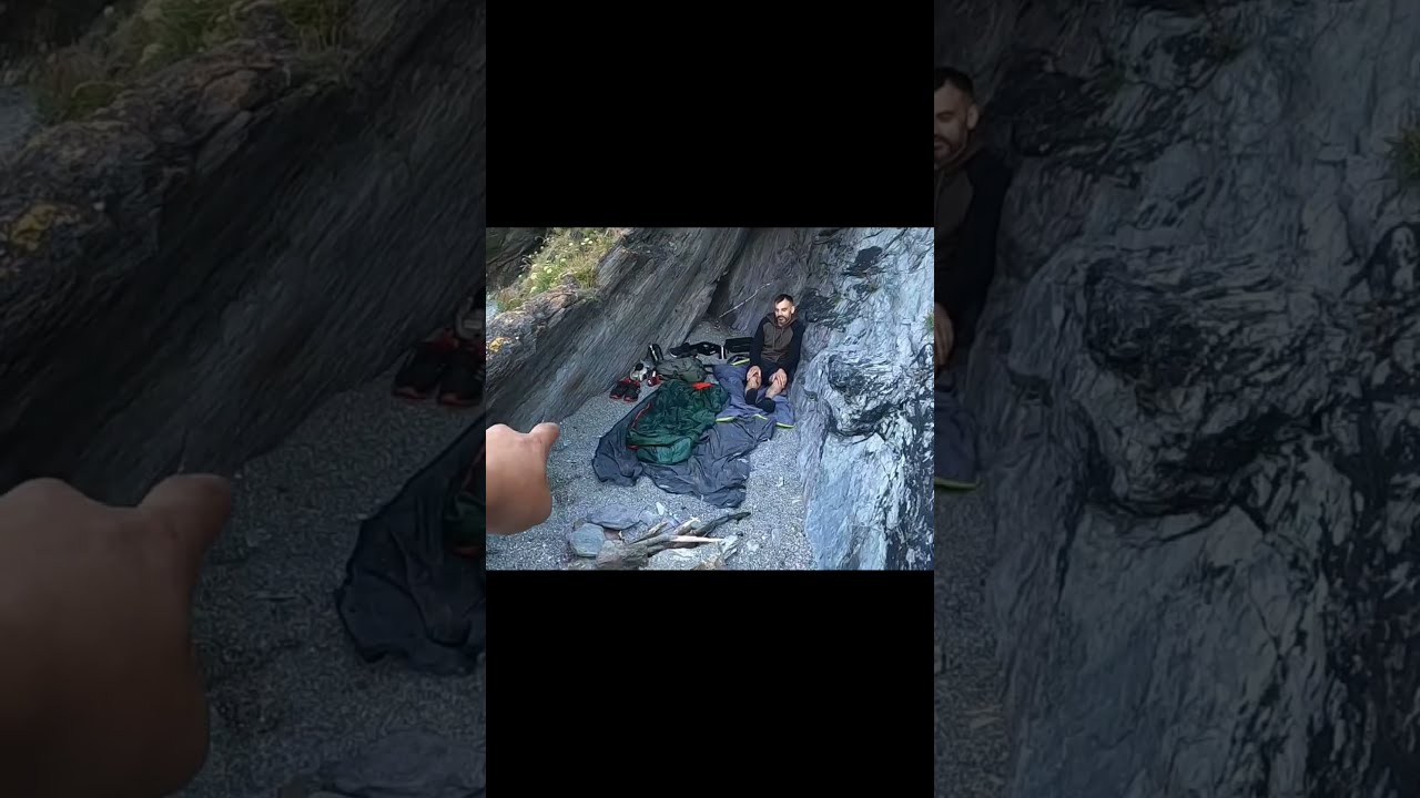 Sleeping In A Beach Cove Outdoors England UK Travel Camping Sea Sand Fyp