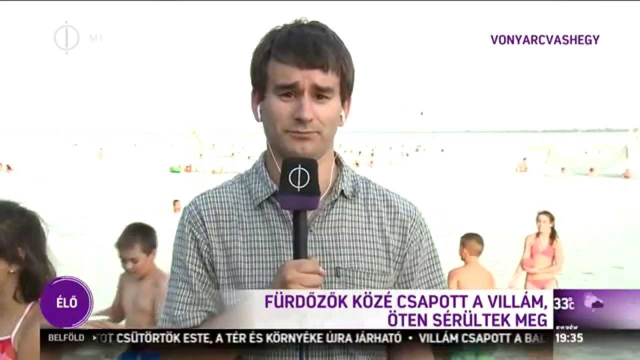 Fürdőzők közé csapott a villám, öten sérültek meg - M1 Híradó 2015-07-23