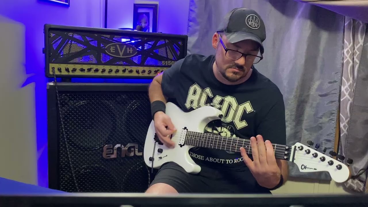 EVH 5150 III EL34 Stealth Head thru ENGL XXL 4x12 Cab & Charvel SC1