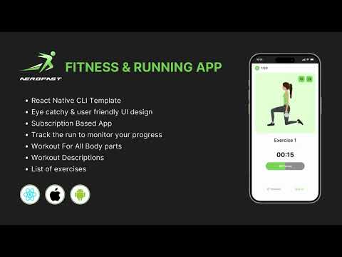 Aerofast - Runner app - Fitness app -  React Native Mobile App - Android - iOS