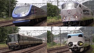 【４Ｋ】東海道線 山崎～島本（サントリーカーブ）を行く列車