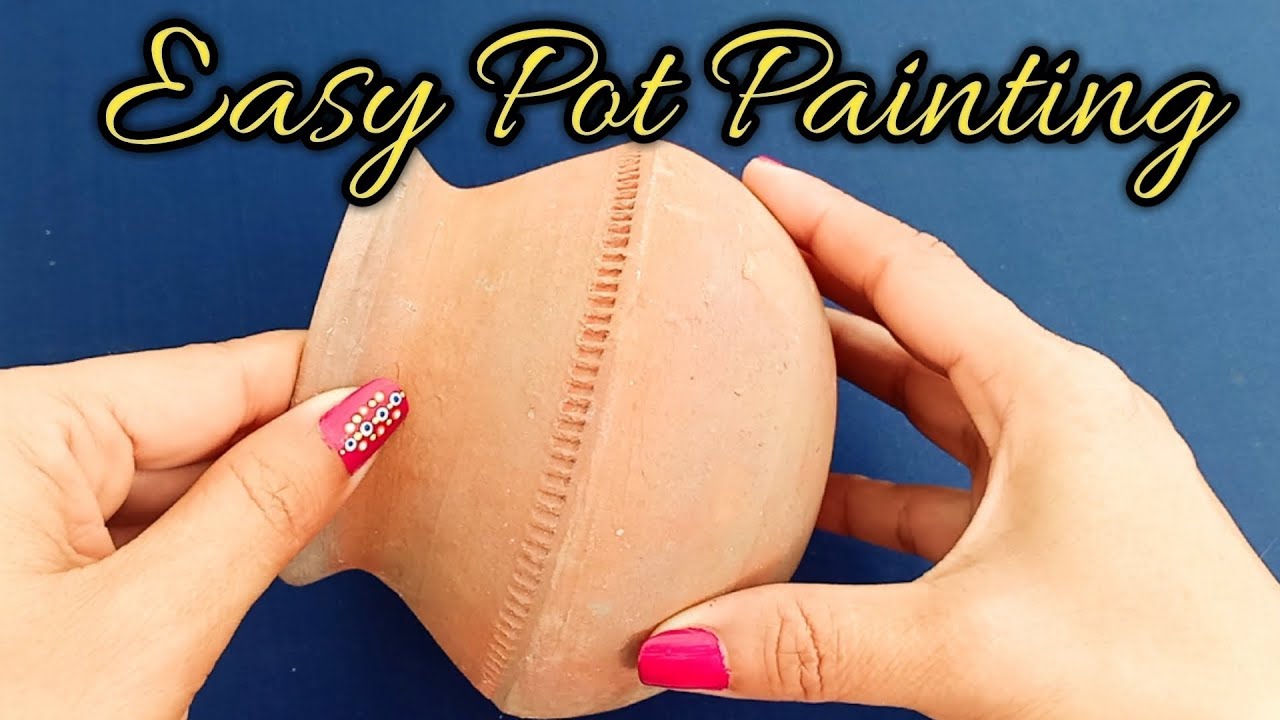 5 Easy pot painting ideas for beginners / pot decoration ideas /step by  step tutorial 