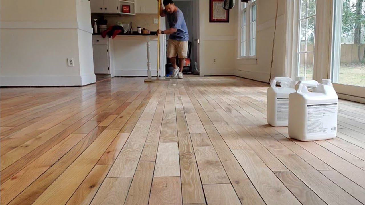 Applying Bona Classic Seal _ TBar Application YouTube