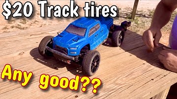 Proline Badlands 2.8 Vs Cheap pin tires on Oval track.