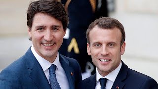 Justin Trudeau and Emmanuel Macron, From YouTubeVideos