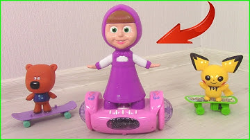 Mache rides SELF-BALANCING SCOOTER! Kesha does NOT WANT to SHARE? Cartoons with toys for children