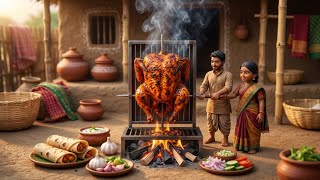 Tiny Indian village Chicken Shawarma 🌯🔥 | Mini Cooking India