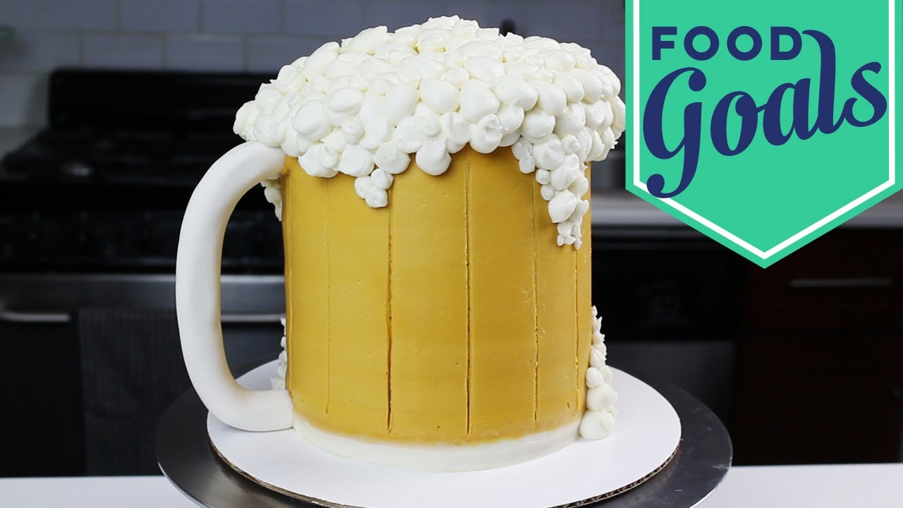 How to Make a Foamy Beer Stein Cake | Food Network