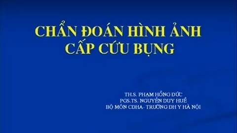 CĐHA Cấp cứu bụng (ĐH Y HN)