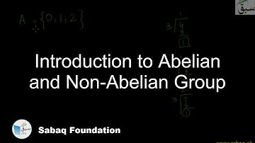 Introduction to Abelian and Non-Abelian Group, Math Lecture | Sabaq.pk