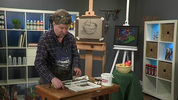 Pottery and Fruit using Mixed Media With Sean Dye