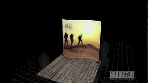 Serpantine Backwall Trade Show Display with Fabric Graphic by www.youhuge.com