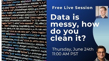 Data is messy. How do you clean it?