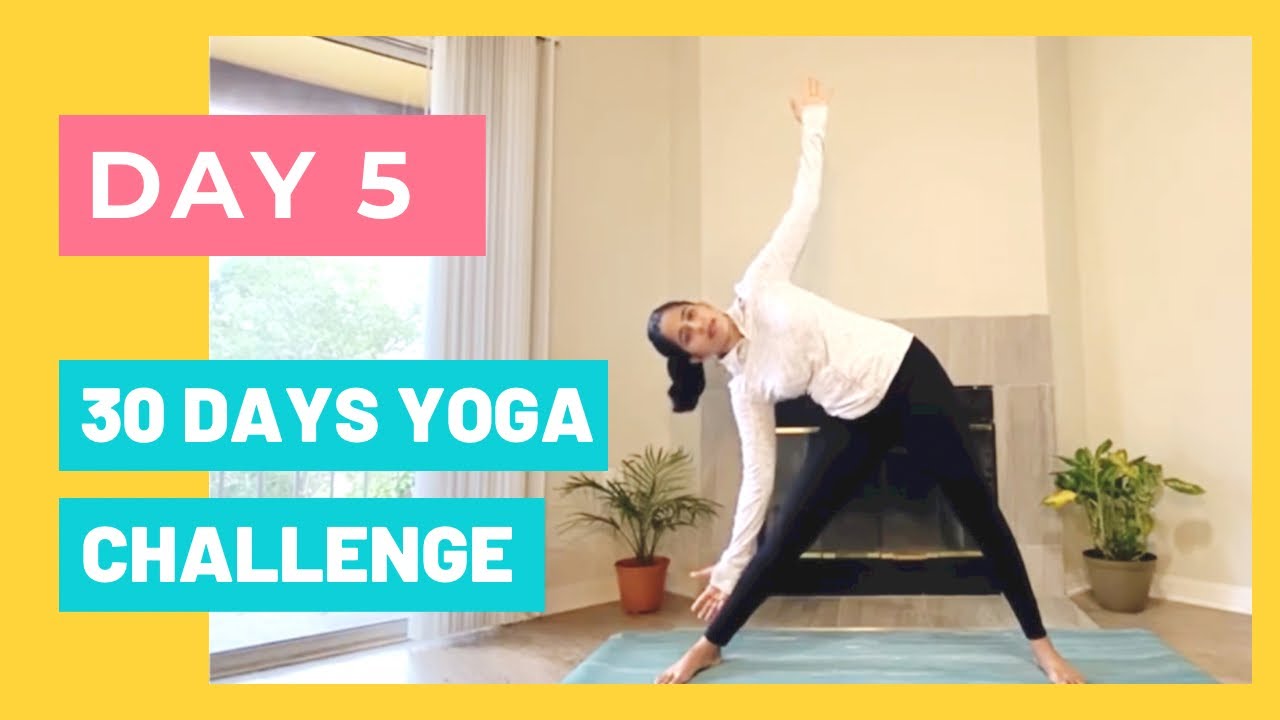 DAY 5 - 30 DAYS YOGA CHALLENGE | YOGA FOR BEGINNERS | YOGA AT HOME ...