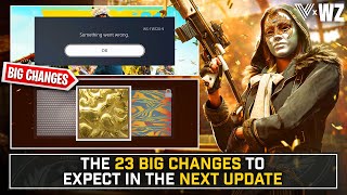 The 23 BIG CHANGES Coming In The NEXT UPDATE... (Vanguard Update 1.10 + Warzone Expected Changes)