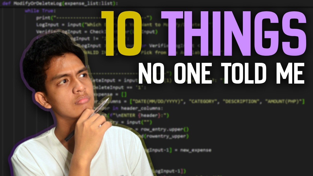 10 Things Nobody Told Me in My First Year of Computer Science (1st Year CS Student)